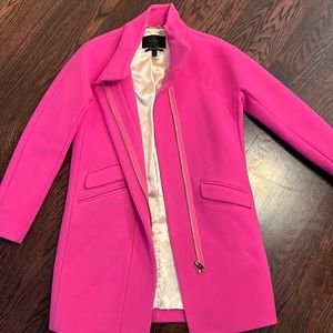 J.Crew Stadium Cloth Cocoon Coat - VIVID FLAMINGO